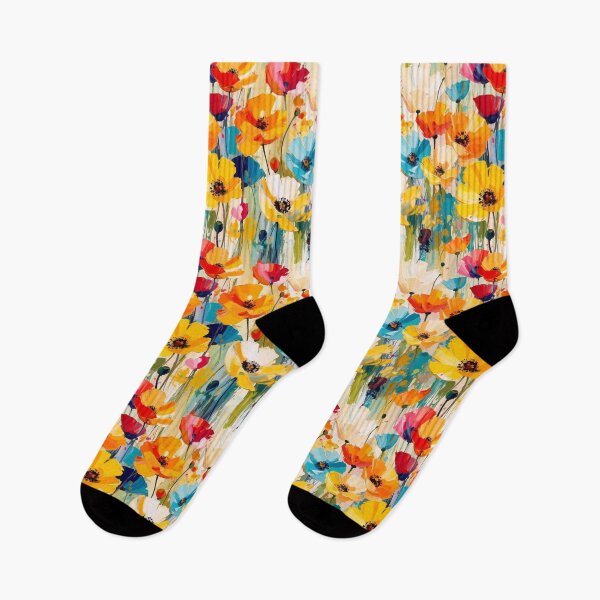 Item preview, Abstract Painterly Poppy Pattern • Vibrant Floral Art • Colorful Botanical Seamless Design designed and sold by baheeya.