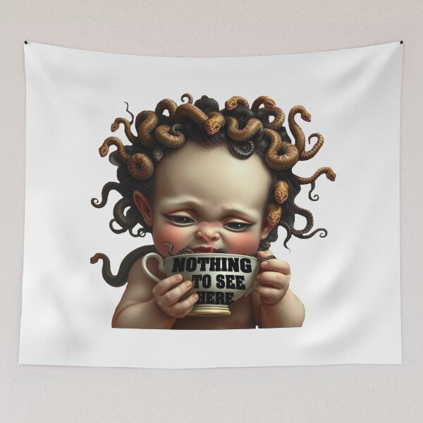 Item preview, Nothing To See Here; Child of Medusa;  designed and sold by StickerApe.