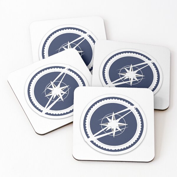 Item preview, Navy Blue Minimal Compass Emblem art by Indian  designed and sold by Next-level-arts.