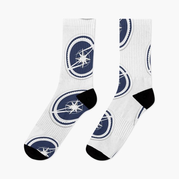 Item preview, Navy Blue Minimal Compass Emblem art by Indian  designed and sold by Next-level-arts.