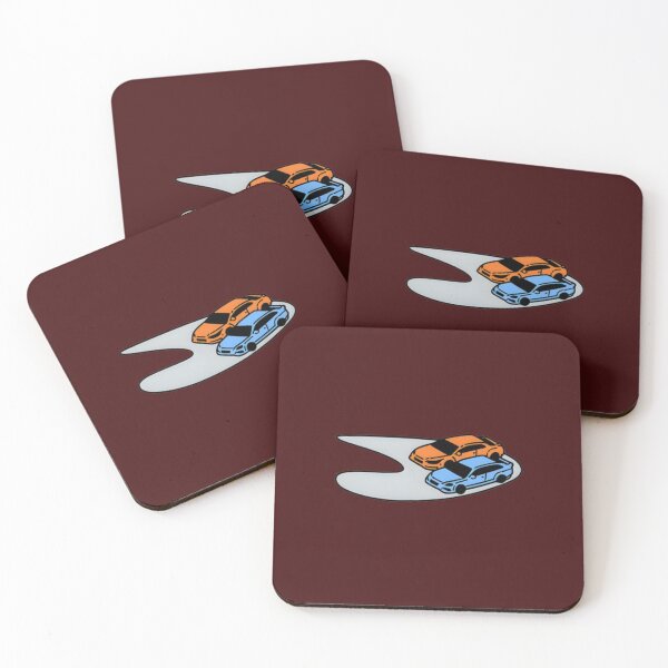 Item preview, Two race cars speeding through a sharp curve on a racetrack_22 designed and sold by Aariq.