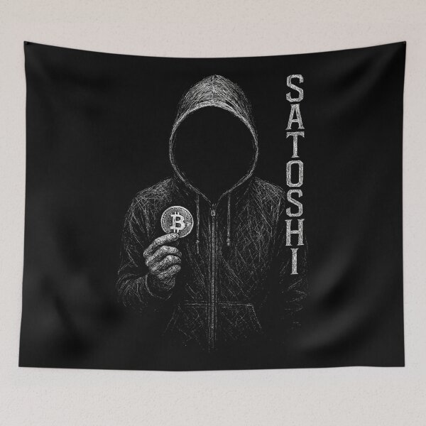 Item preview, Satoshi Nakamoto Grungy Illustration - Anonymous Bitcoin Creator  designed and sold by Mortisigil.