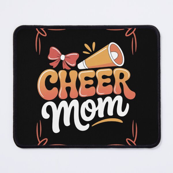 Item preview, Orange Coquette Pom Poms Bow Cheer Mom Mama Cheerleading designed and sold by Libbysharts.