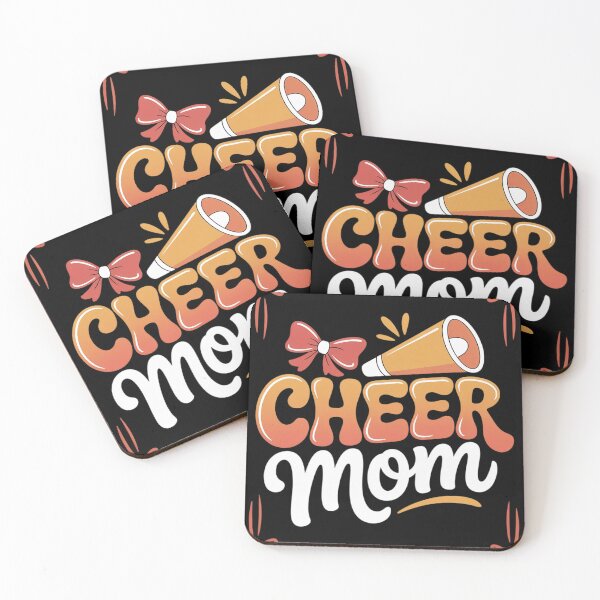 Item preview, Orange Coquette Pom Poms Bow Cheer Mom Mama Cheerleading designed and sold by Libbysharts.