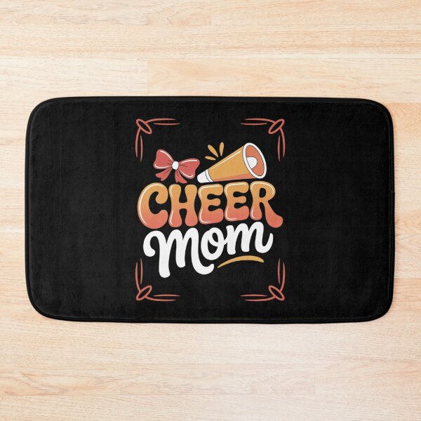 Item preview, Orange Coquette Pom Poms Bow Cheer Mom Mama Cheerleading designed and sold by Libbysharts.