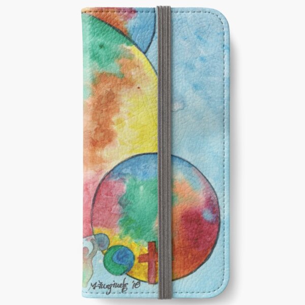 Coexist, cosmos series, watercolor iPhone Wallet