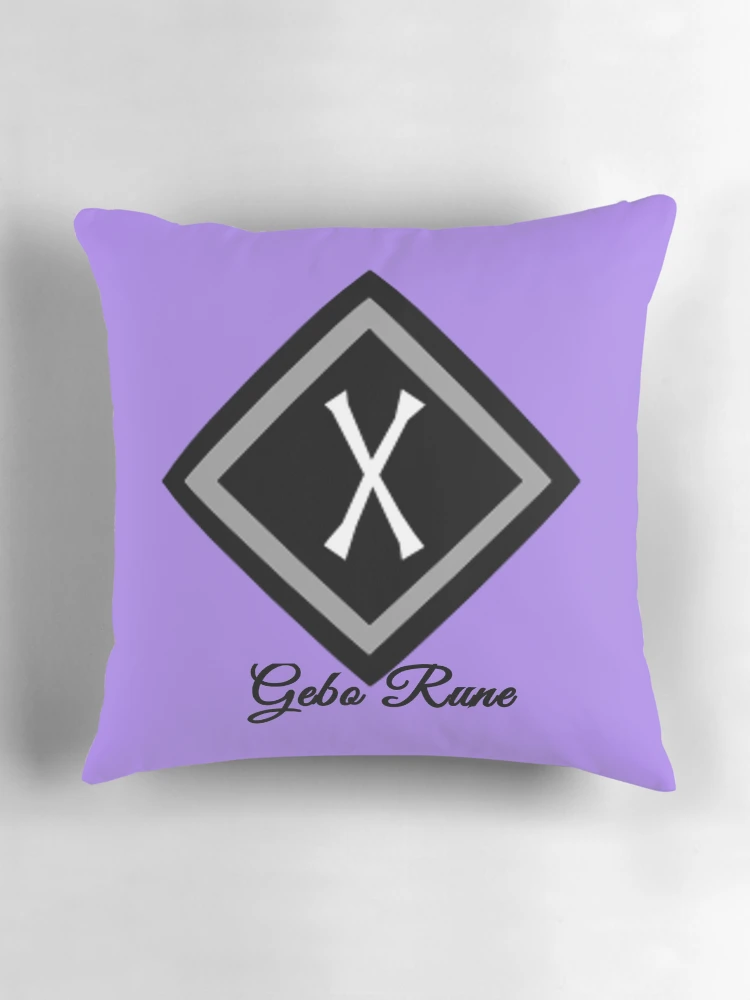 Aperçu 3 sur 4. Coussin avec l'œuvre Gebo Rune créée et vendue par WindsofJupiter.