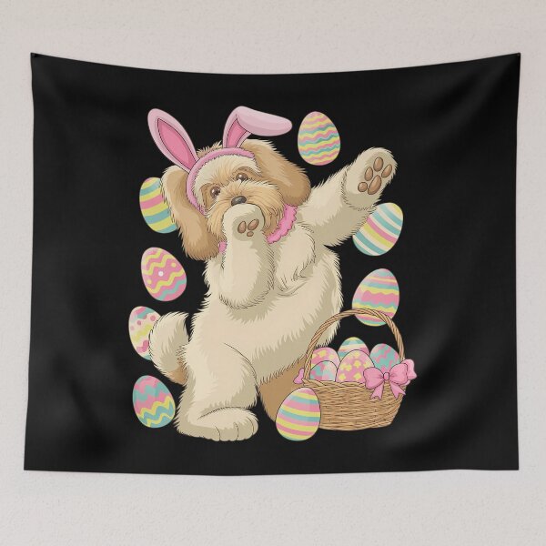 Item preview, Dabbing Easter Bunny Bernedoodle Dog designed and sold by CruelShadesSt.