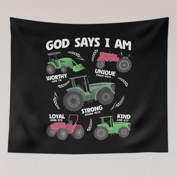 Item preview, God Says I Am Tractor Lover Christian designed and sold by elihletoriong.
