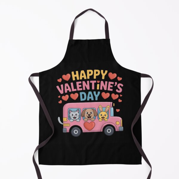 Item preview, Happy Valentine’s Day Bus – Cute Animal Love designed and sold by SoftyDesigns.