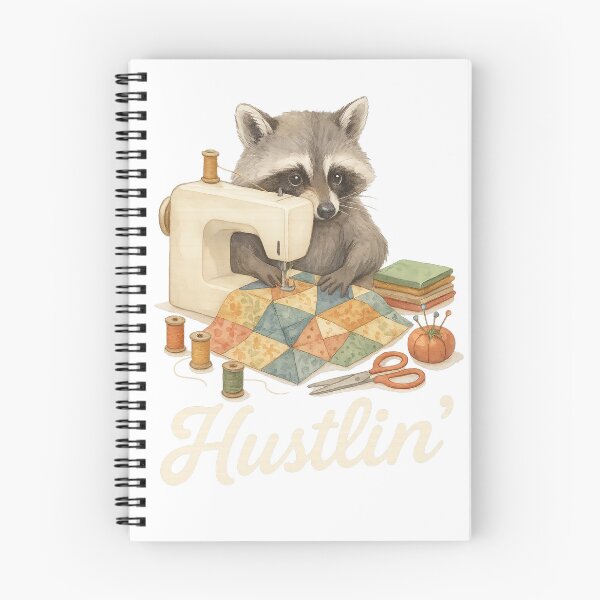 Item preview, Raccoon Quilter Hustlin' designed and sold by thehaywirehoney.