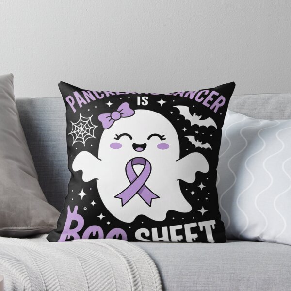 Item preview, Pancreatic Cancer is Boo Sheet Halloween Cute Ghost Purple designed and sold by HORIZBoutique.