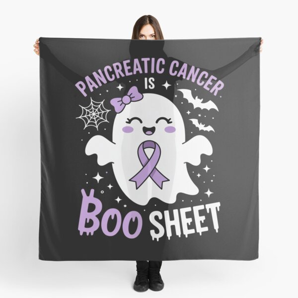 Item preview, Pancreatic Cancer is Boo Sheet Halloween Cute Ghost Purple designed and sold by HORIZBoutique.