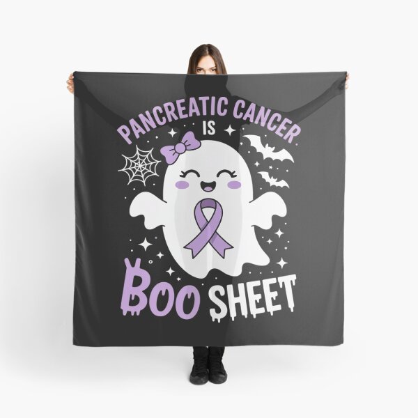 Item preview, Pancreatic Cancer is Boo Sheet Halloween Cute Ghost Purple designed and sold by HORIZBoutique.
