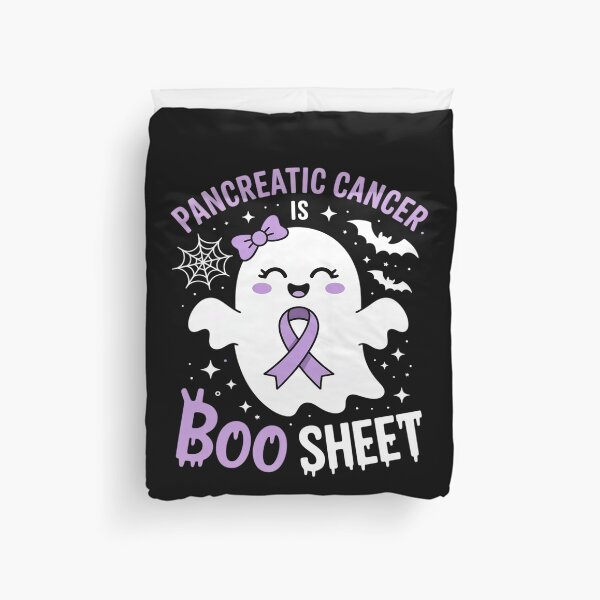 Item preview, Pancreatic Cancer is Boo Sheet Halloween Cute Ghost Purple designed and sold by HORIZBoutique.