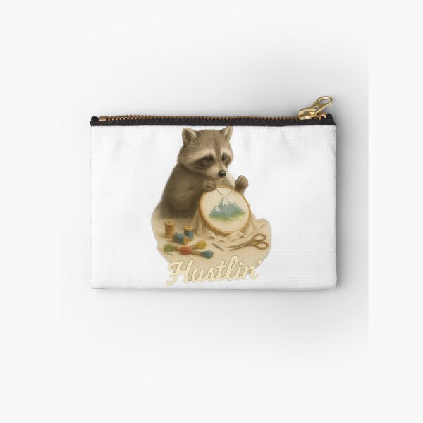 Item preview, Raccoon Embroidery Hustlin' designed and sold by thehaywirehoney.