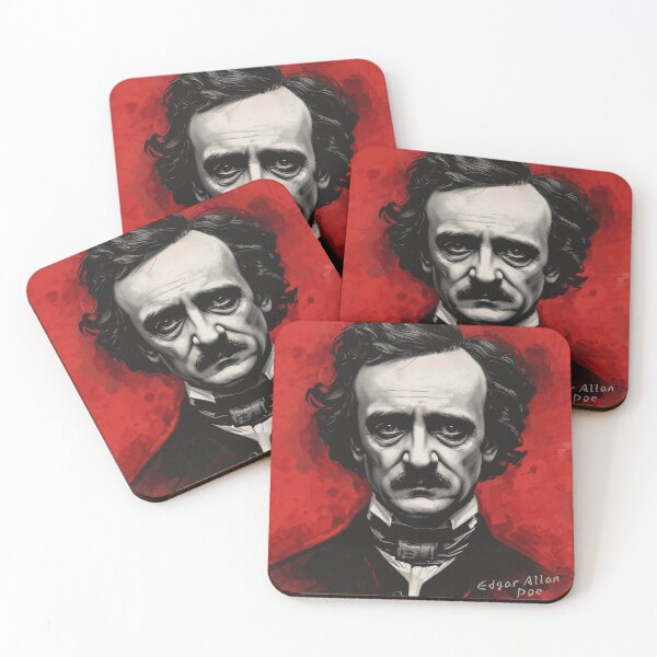 Item preview, Edgar Allan Poe portrait designed and sold by Filologica.