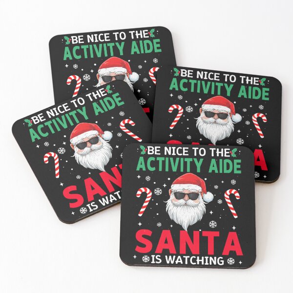 Item preview, Be Nice To The Activity Aide Santa Is Watching Christmas Pajamas designed and sold by pansak.