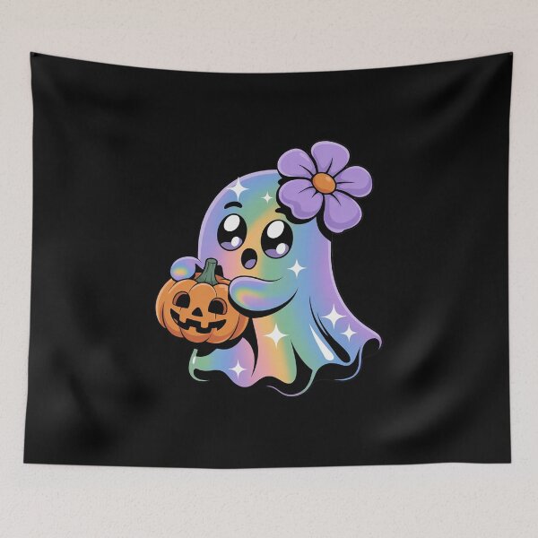 Item preview, Pastel Galaxy Ghost Halloween Girl Kids Ghost Coquette Bow designed and sold by Shannon Bosley.