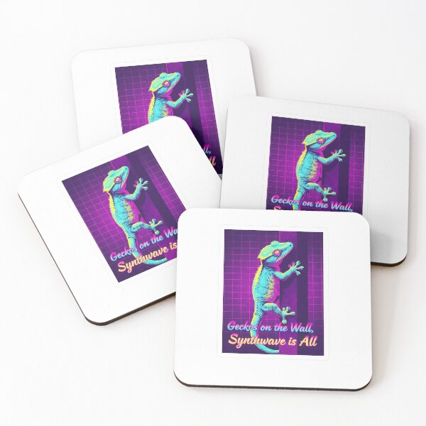 Item preview, Geckos on the Wall, Synthwave is All designed and sold by HelixPedia.