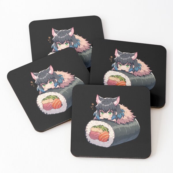 Item preview, Inosuke Hashibira Kawaii Chibi Sushi Delight From Demon Slayer Anime designed and sold by CarlosBender.