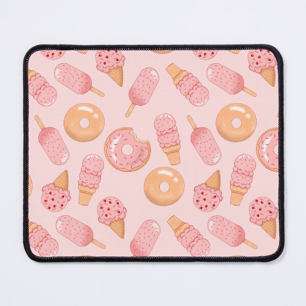 Item preview, Patrón de donas y helado en rosa claro designed and sold by CandyAppleCats.