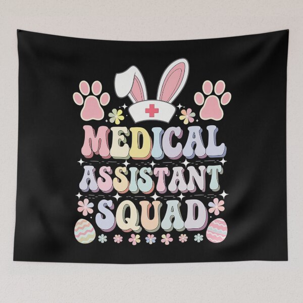 Item preview, Medical Assistant Squad Bunny Ear Flower Easter designed and sold by AsteriskDatBArt.