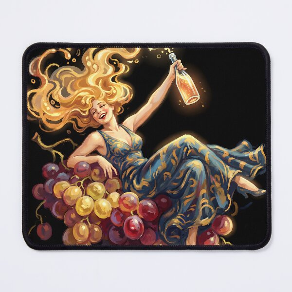 Item preview, Viva La Roma Vintage Wine Poster – Retro Italian Art Print of Woman with Grapes & Sparkling Bottle designed and sold by AbstractAuraArt.