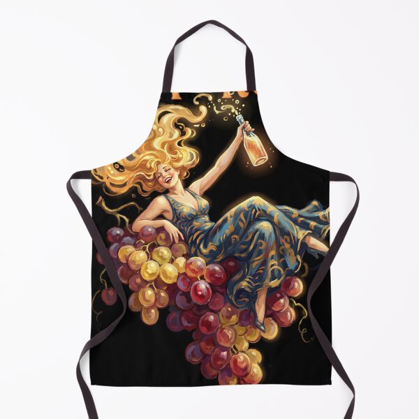 Item preview, Viva La Roma Vintage Wine Poster – Retro Italian Art Print of Woman with Grapes & Sparkling Bottle designed and sold by AbstractAuraArt.