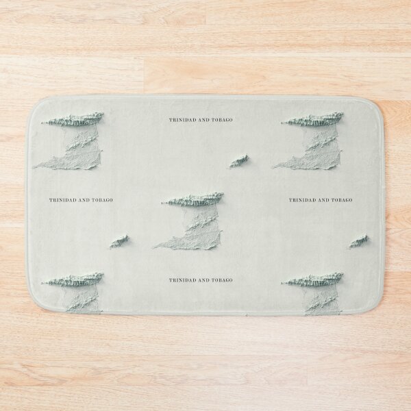 Item preview, Trinidad and Tobago Shaded Relief 3D Map digitally-rendered designed and sold by ThinkAboutMaps.
