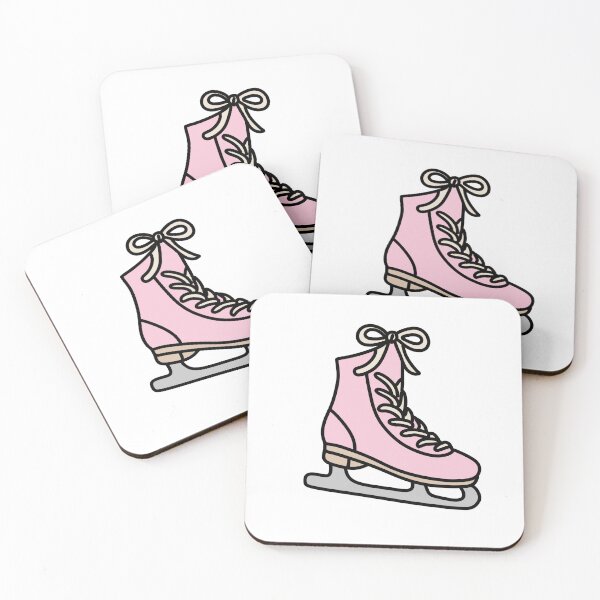 Item preview, Kawaii Pink Ice Skate – Cute Winter Illustration designed and sold by SunCraftStudio.