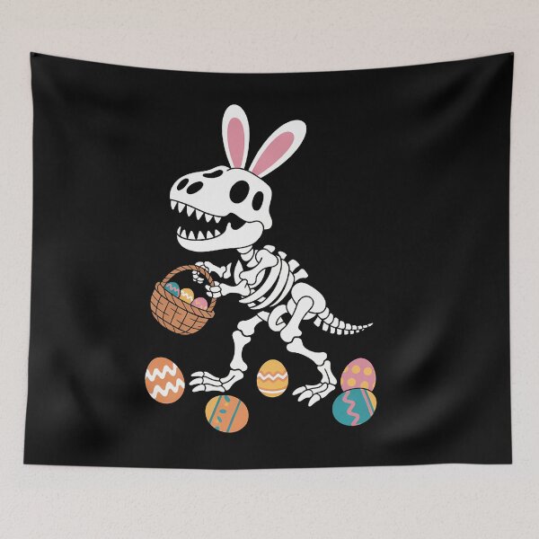 Item preview, T Rex Easter Skeleton Bunny Basket Egg Hunt Easter Day designed and sold by AsteriskDatBArt.