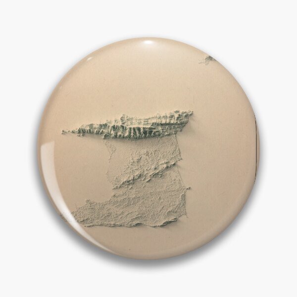 Item preview, Trinidad and Tobago Shaded Relief 3D Map digitally-rendered designed and sold by ThinkAboutMaps.