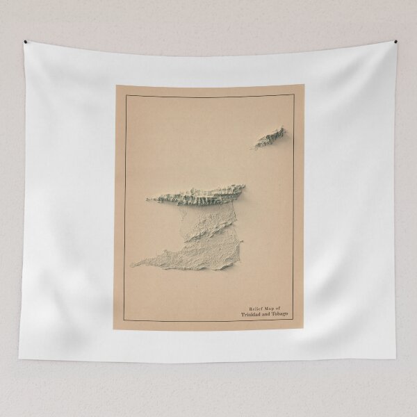 Item preview, Trinidad and Tobago Shaded Relief 3D Map digitally-rendered designed and sold by ThinkAboutMaps.
