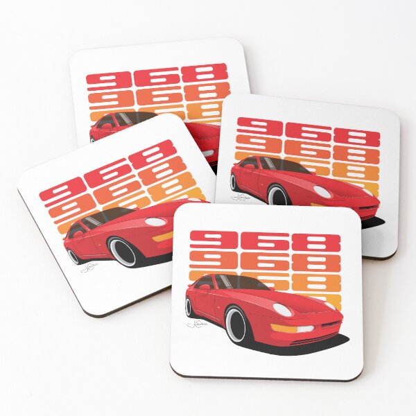 Item preview, Red 968 turbo Retro essential Illustration designed and sold by blackdogshop.