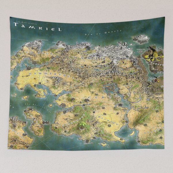 Item preview, Tamriel Map designed and sold by jocelyn-ivys.
