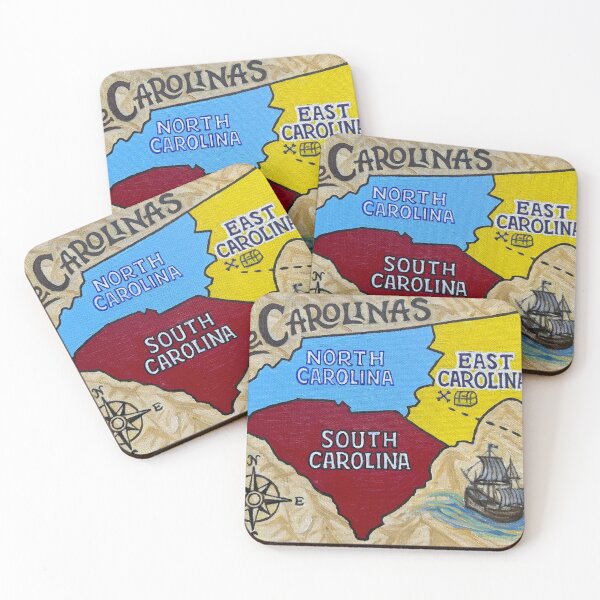 Item preview, Map of the Carolinas  designed and sold by SaltyPirate07.