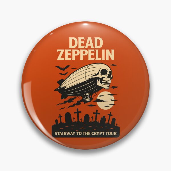 Item preview, Dead Zepelin Over Graveyard – Horror Rock Parody Poster designed and sold by VoglR.
