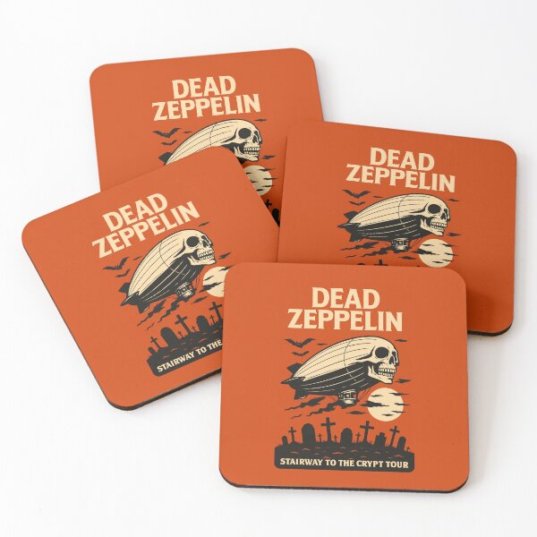 Item preview, Dead Zepelin Over Graveyard – Horror Rock Parody Poster designed and sold by VoglR.