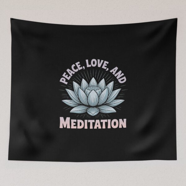 Item preview, Peace Love and Meditation Trendy Yoga New Age Meditate designed and sold by skanderio.