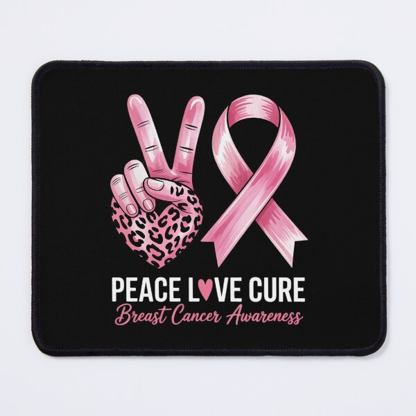 Item preview, Peace Love Cure Leopard Heart Breast Cancer Support designed and sold by skanderio.