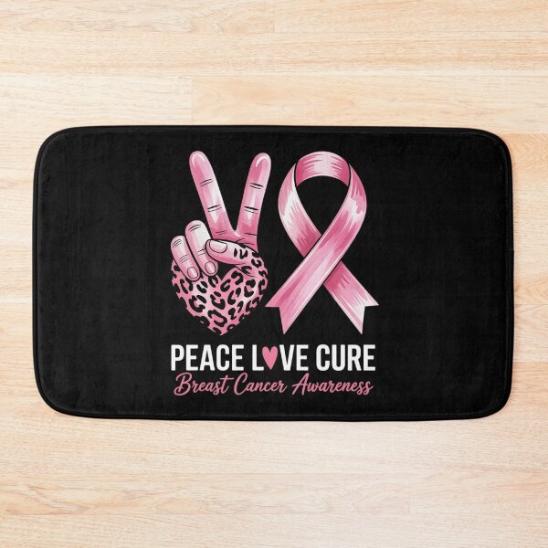 Item preview, Peace Love Cure Leopard Heart Breast Cancer Support designed and sold by skanderio.