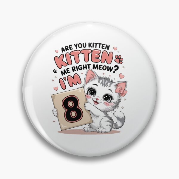 Item preview, 8th Birthday For Girls 8yr 8 Year Old Cat  Cat Bday designed and sold by SIGORDESIGN.
