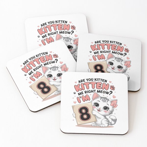 Item preview, 8th Birthday For Girls 8yr 8 Year Old Cat  Cat Bday designed and sold by SIGORDESIGN.