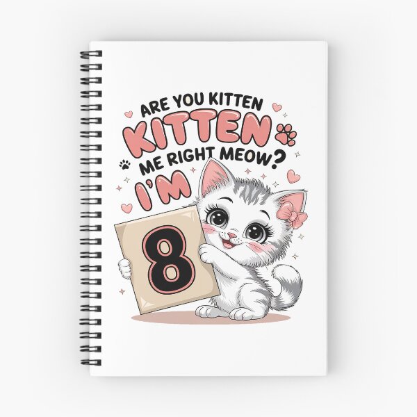 Item preview, 8th Birthday For Girls 8yr 8 Year Old Cat  Cat Bday designed and sold by SIGORDESIGN.