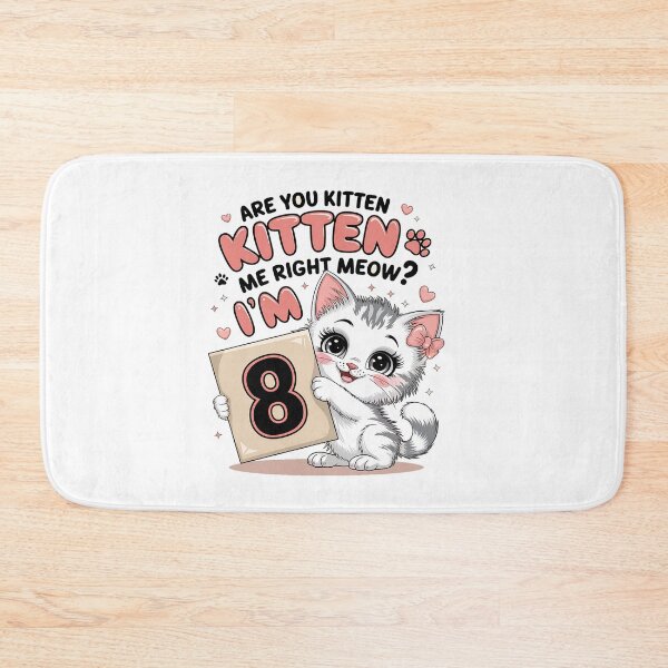 Item preview, 8th Birthday For Girls 8yr 8 Year Old Cat  Cat Bday designed and sold by SIGORDESIGN.