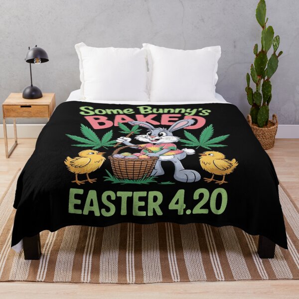 Item preview, 420 Easter Bunny Funny Weed Smoking Rabbit Cannabis designed and sold by AsteriskDatBArt.