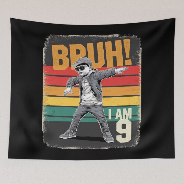 Item preview, 9 Year Old Birthday Dabbing Boy Bruh It's My 9th Birthday designed and sold by SIGORDESIGN.