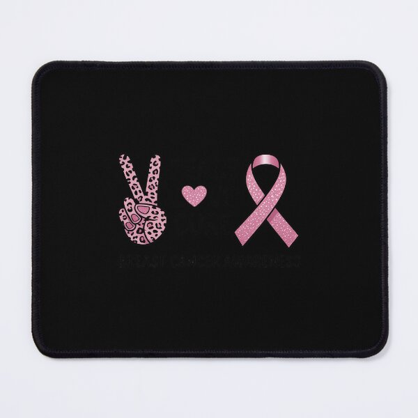 Item preview, Peace Love Cure Leopard Pink Ribbon Breast Cancer Awareness designed and sold by skanderio.