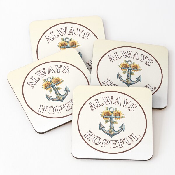 Item preview, Always Hopeful Sunflower Anchor Badge – Nautical Floral Inspirational Design designed and sold by HopefulAddie.